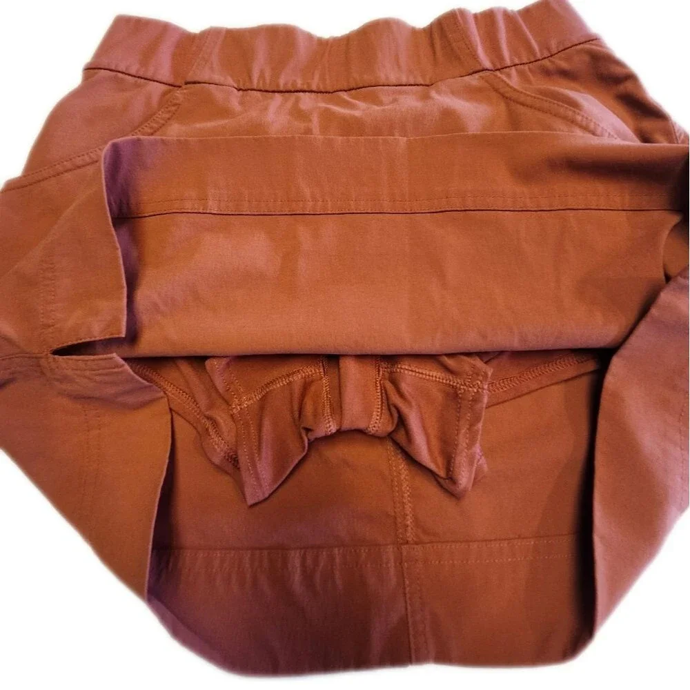 Columbia Rust/Coral Athletic Skirt Skort, Side Pockets, Nylon/Elastane, M - Picture 3 of 7